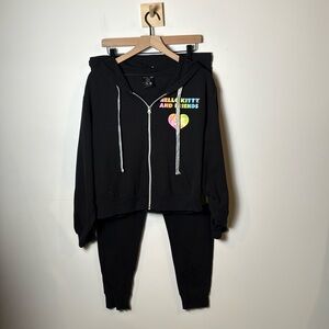 Sanrio Black Hello Kitty and Friends Hoodie Set